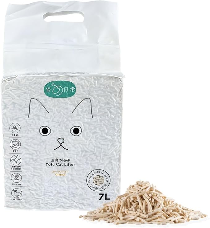 Gatitos Tofu Cat Litter Climping Quickly, Natural Material, Dissolves in Water and can be Flushed Down The Toilet, Vacuum Packing(Original Flavor| Pack*1)