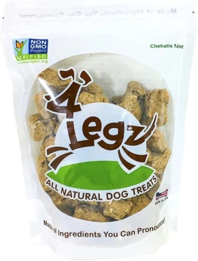 Chehalis Mint Dog Treats – Healthy, Crunchy, Vegan Biscuits with Whole & Real Ingredients – All Natural & USA‐Baked, 7 oz
