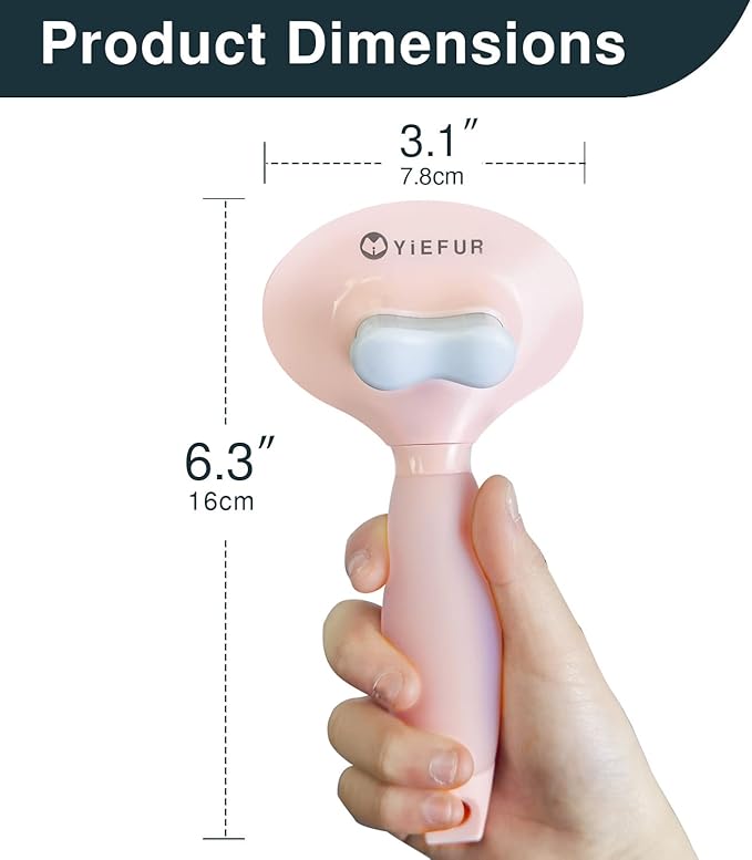 Cat Hair Brush, Soft Silicone Self Cleaning Brush for Short and Long Haired Cats, Pink Pet Grooming Comb, Cat Shedding Brushes