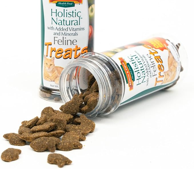 Bench & Field Holistic Natural Healthy Kitty Cat Treats | Crunchy Fish-Shaped Bites | Delicious Seafood Flavored Snack, 3-Ounce Bottle