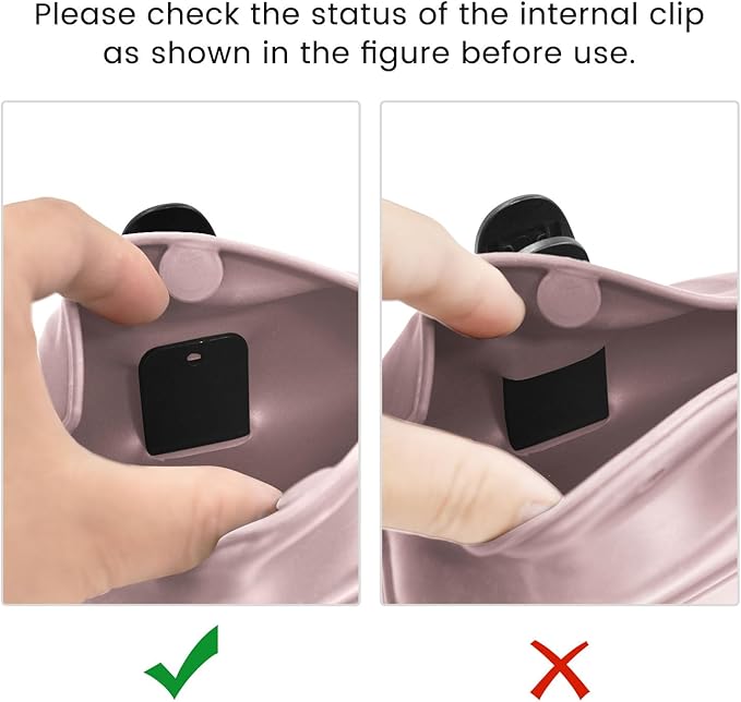 AUDWUD Silicone Dog Treat Pouch,With Dog Training Clicker,Clip on Portable Training Container,Convenient Magnetic Buckle Closing and Waist Clip