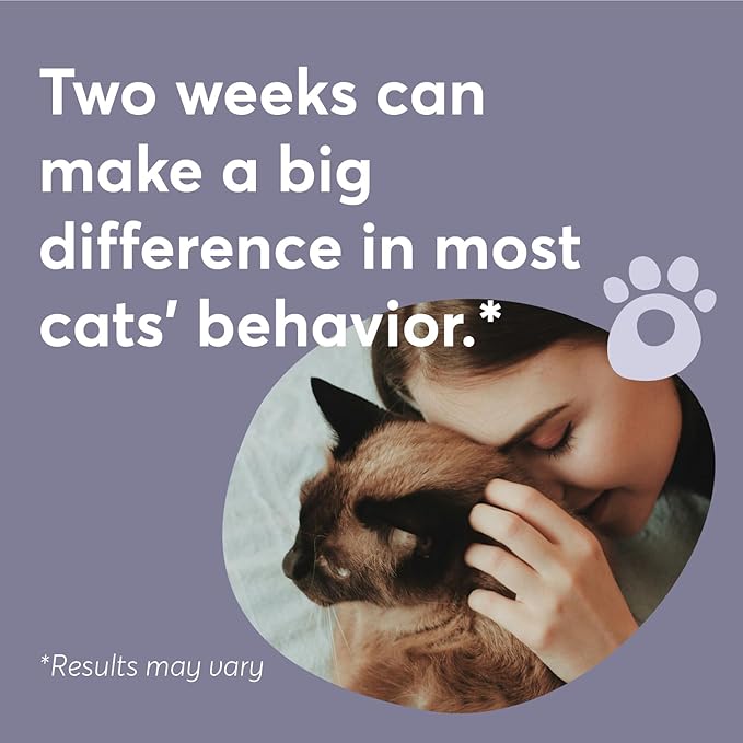 Cat Calming Diffuser Refills – Long-Lasting 30-Day Formula with Pheromones for Stress Relief, Relaxation, and Anxiety Reduction in Cats – (1 Diffuser + 2 Refills)