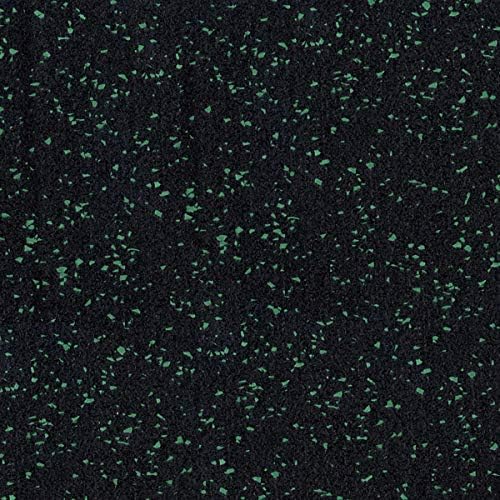 American Floor Mats 1/4in (7mm) Thick 10% Green 4' x 17' Heavy Duty Rubber Rolls, Protective Exercise Mats, Home Gym Rubber Flooring