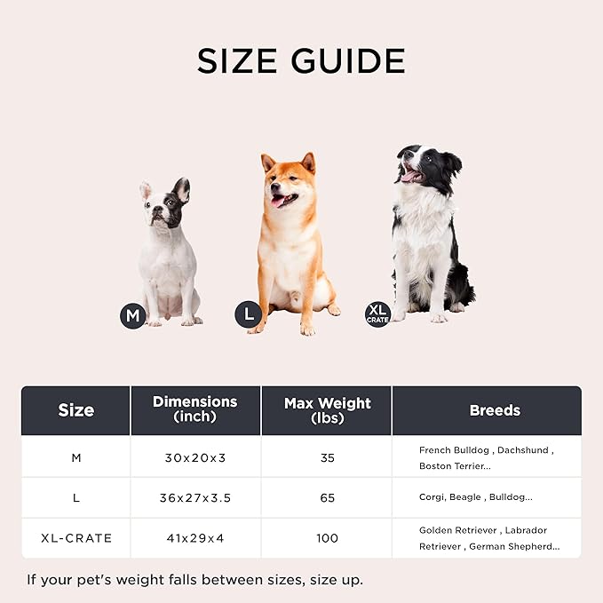 Bedsure Orthopedic Dog Bed for Extra Large Dogs and Crate - Thick Memory Foam Pet Mattress with Removable Washable Cover and Egg Crate Foam, Suitable for Pet Up to 100 lbs, XL 41x29x4 Inches, Grey