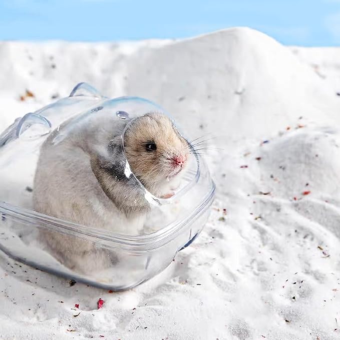 DR.DUDU Hamster Bath Sand, 6.6lb Dust Free Desert Sand or Potty Litter Sand for Hamster Chinchillas Gerbil Syrian Mice Small Animals (White, Flower Smell)