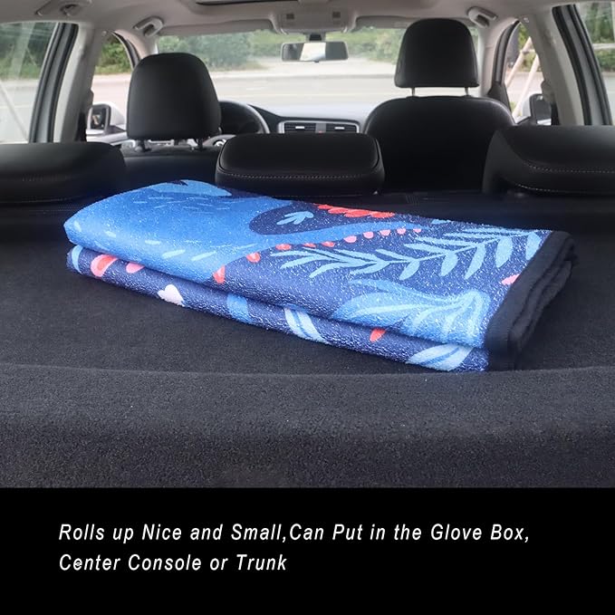 Car Seat Cover Protector Front Seats,for Gym Workout,Running,Swimming,Beach and Hiking,Waterproof Sweat Towel Bucket Seat Covers for Cars SUV Trucks (Dinosaur, 1Pcs)