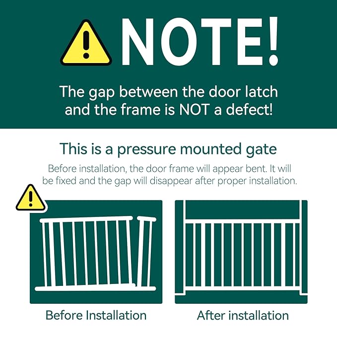 Babelio Metal Baby Gate, 29-48“ Auto Close Easy Install Pet Gate, Extra Wide Walk Thru Child Safety Gate, Pressure Mounted Dog Gate for Doorways & Stairs, with Y Spindle Rods, White