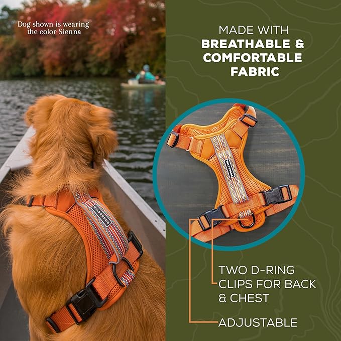 Wilderdog Lightweight Dog Harness with Reflective Straps - Small - Sienna