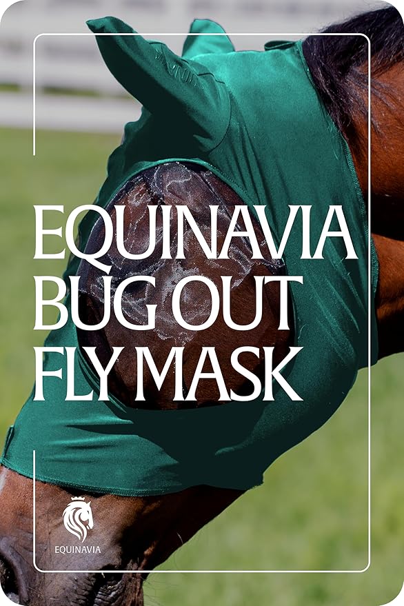 Equinavia Bug Out Fly Mask | Against Flies, Insects, UV Rays - Turquoise - Horse