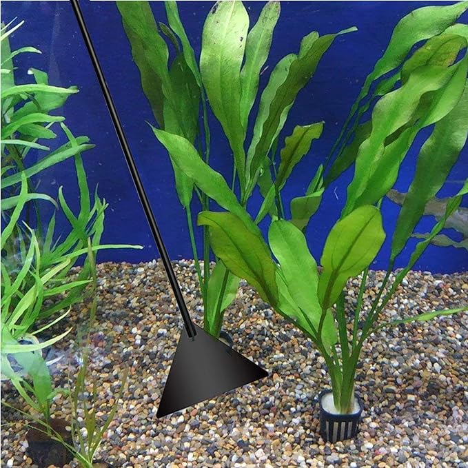 Aquarium Scissor Tweezers Spatula Tool - 4 in 1 Stainless Steel Aquatic Plants Aquascaping Tools Set for Fish Starter Kits & Aquariums Tank(Black)