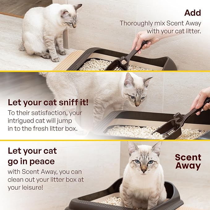 Cat Litter Deodorizer | Litter Box Odor Eliminator | Fragrance-Free with Active Carbon | Eliminates Cat Odors and Smells to Keep Your Home Fresh and Clean (Pack of 3)