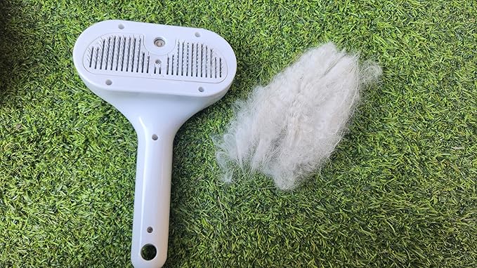 Cat Steam Brush for Shedding, Self Cleaning Cat Brush with Water Spray, 3-in-1 Design for Massage, Hair Removal, and Cleaning, Steamy Brushes for Indoor Cats and Dogs (White)