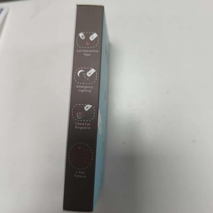 Cat Toys, USB Rechargeable Interactive Cat Mouse Toys, 3 Light Modes & 5 Adjustable Patterns, Portable Kitten Toy for Indoor Cats & Dogs, Training & Exercise Fun