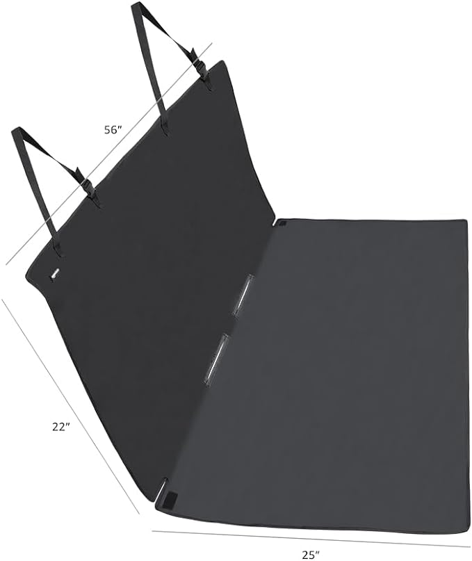 Amazon Basics Waterproof Car Back Bench Seat Cover Protector for Dog - 56 x 47 inch, Black