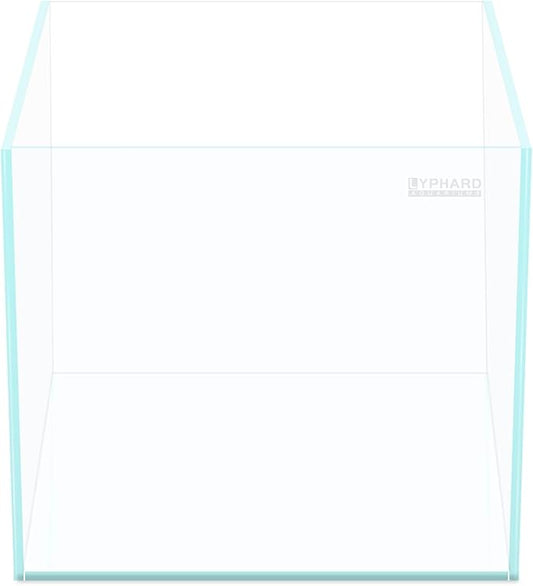 Cube Rimless Aquarium 4 Gallon, Ultra Clear Low Iron Nano Fish Tank for Betta, L9.8×W9.8×H9.8 Glass Thickness 5mm with EVA Foam Leveling Mat
