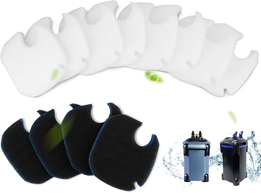 Canister Filter Pads Fit for AMOSIJOY 172/225/265GPH Aquarium External Filters, Replacement Canister Filter Pads Fit for Coospider-Repta Canister Filter Systems 12PCS