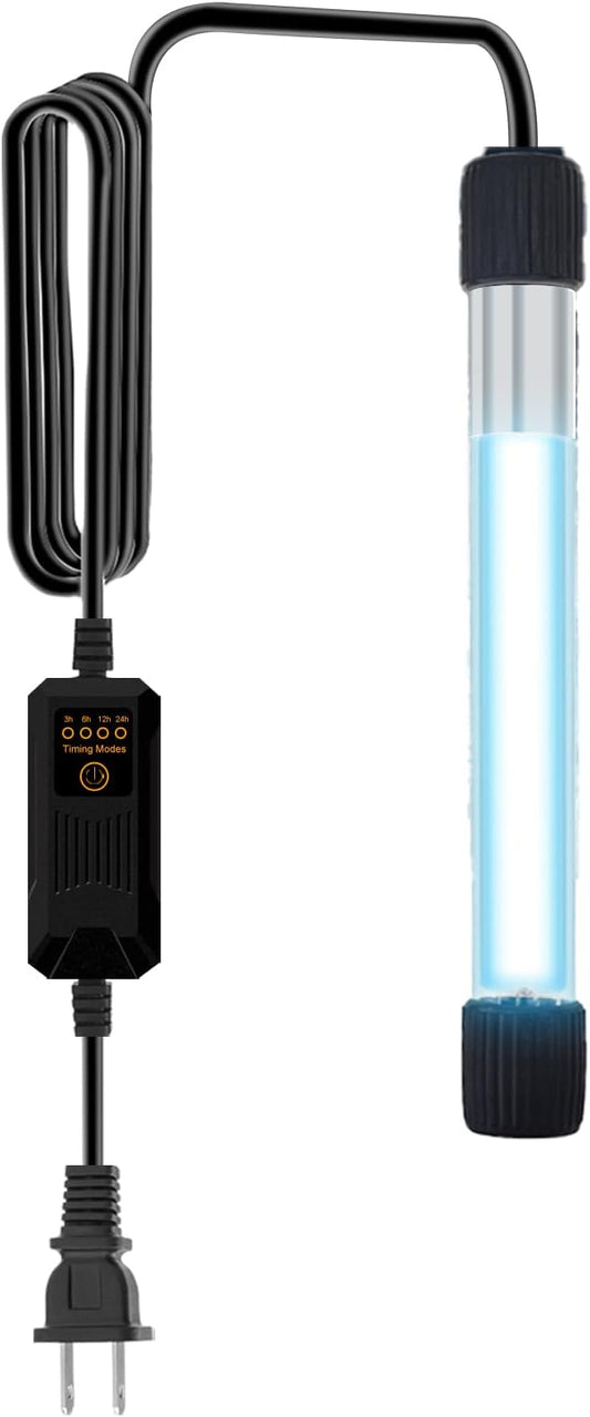 Aquarium Filter Replacement Light Bulb with Timer, Fish Tank Filter Replacement Parts, Including 1 x 5W Light Bulb