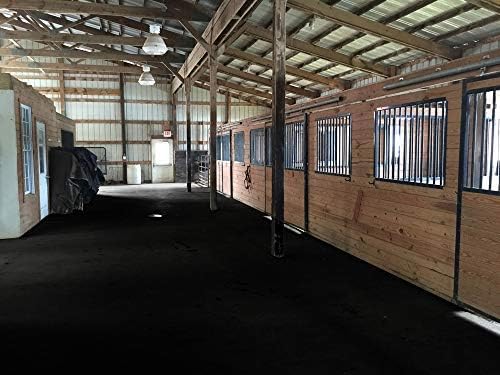 American Floor Mats Horse Mats - Heavy Duty Stall Tiles - Slip Resistant, Black, 12" x 12", 36 Tiles Total, 0.75" Thick
