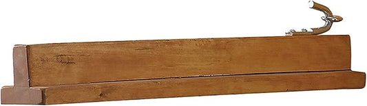 Collapsible Wooden English Saddle Rack | 18" Length | Easy to Mount | Folds Down Not Used | Fits Shorter Skirted Western Horse Saddles | Natural Pine Finish