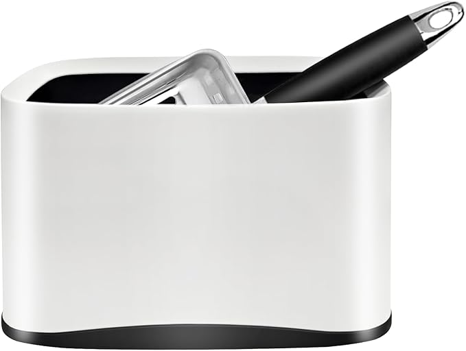 Cat Litter Scooper with Holder, Stainless Steel Cat Litter Scoop, Kitty Poop Scooper Stand for Litter Box, Cat Caddy for Litter Scoop, Fast Sifting Kitty Poop Scooper Caddy Poop Scooper Stand