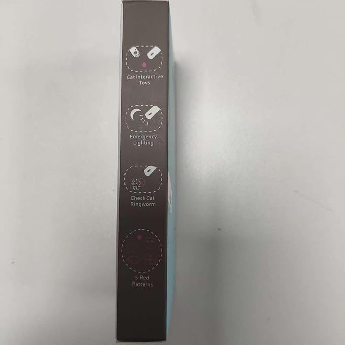 Cat Toys, 2 Pieces, USB Rechargeable Interactive Cat Mouse Toys, 3 Light Modes & 5 Adjustable Patterns, Portable Kitten Toy for Indoor Cats & Dogs, Training & Exercise Fun