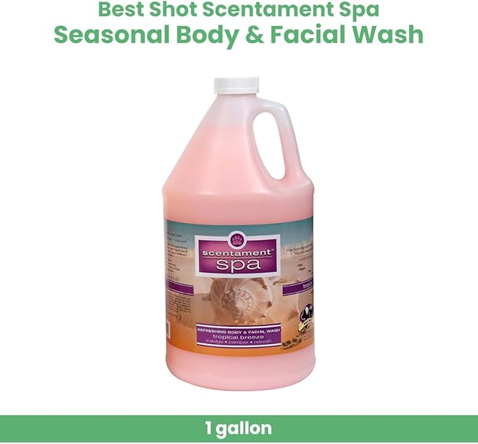Best Shot Scentament Spa Tropical Breeze Seasonal Facial & Body Wash, 1 Gallon
