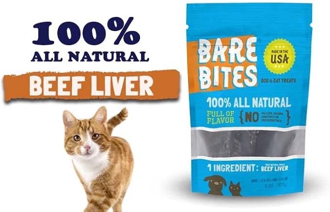 100% All Natural Dehydrated Beef Liver Dog and Cat Treats (6 Ounce Bag) (6 Ounce Bag)