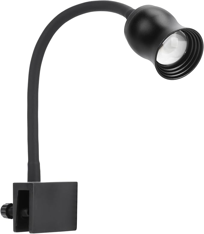 Aquarium Light Focus Light for Open Fish Tank Indoor LED Light Big Clip Lamp Adjustable Focus (White-Blue)