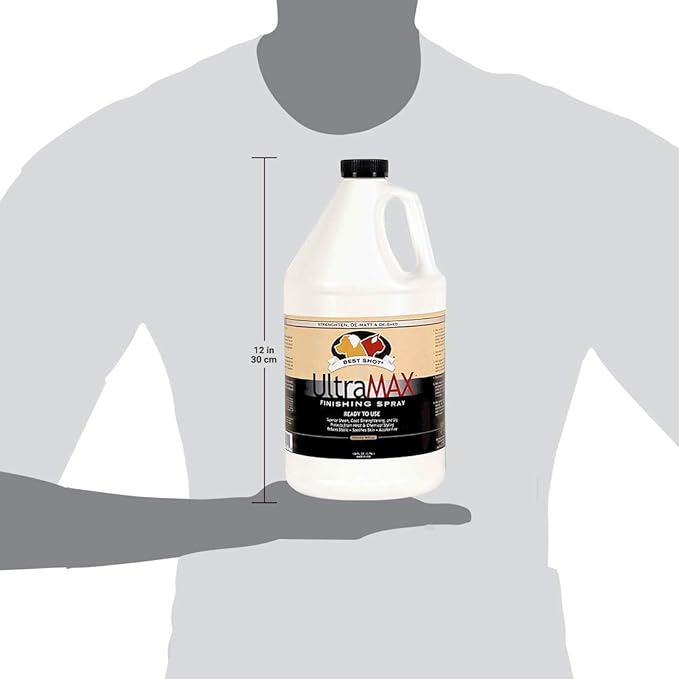 Best Shot UltraMAX Pro Finishing Spray, Ideal Detangler Spray for Pets, Hydrating and Soothing Pet Grooming Spray, for Dogs and Cats, 1.1 Gallon