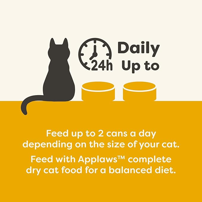 Applaws Natural Wet Cat Food in Broth, Limited Ingredient Canned Wet Cat Food, No Additives, Made with Natural Ingredients, Chicken Breast & Tuna Fillet in Broth (24 x 2.47oz Cans)