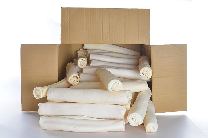 Brazilian Pet Premium Retriever Rolls 10-11 inches (10 Pack),100% Natural Dog Treat Chew. No Artificial Preservatives