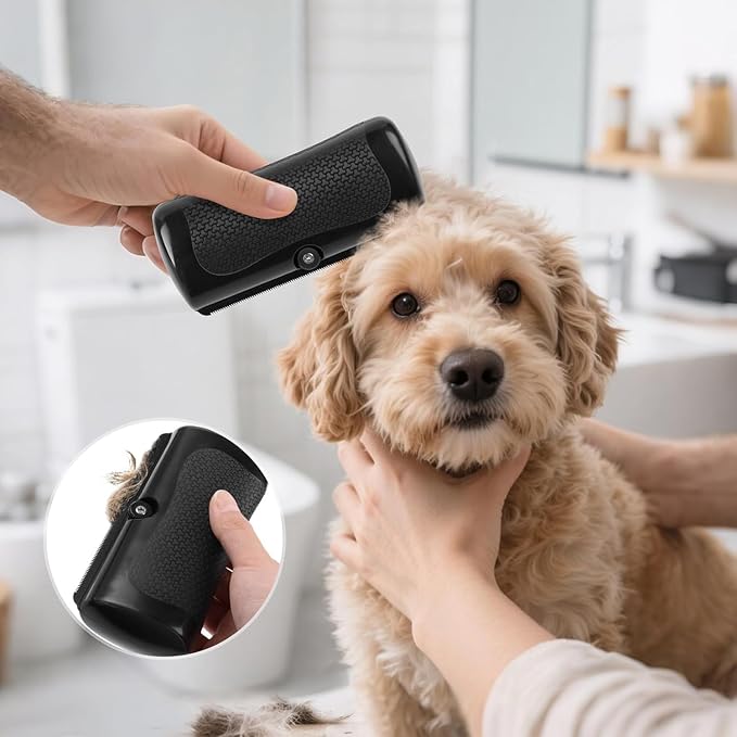 Deshedding Dog Brush Grooming Tool – Pet Hair Remover Comb for Shedding, Rhykin Brush for Short and Long Hair, Pet Groompro Deshedding Brush for Dogs,Cats,Rabbits, Horses Matted Loose Hair