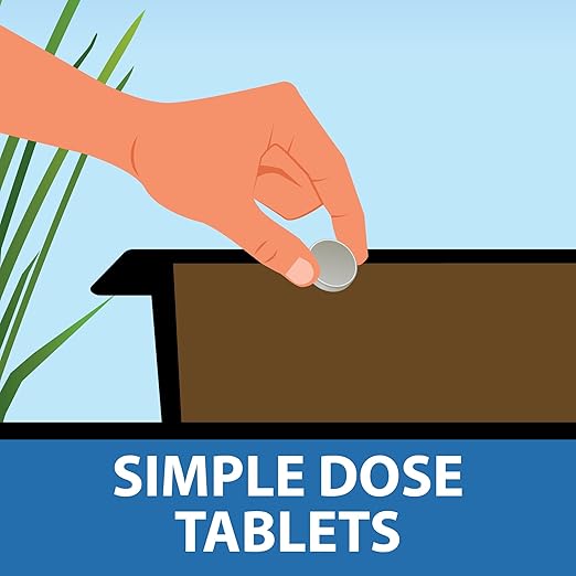 CrystalClear Thrive Aquatic Pond Plant Food, Fish Safe Water Garden Fertilizer, Nutrients Boost Lily & Lotus Flower Bloom & Root Growth, 200 Tablets