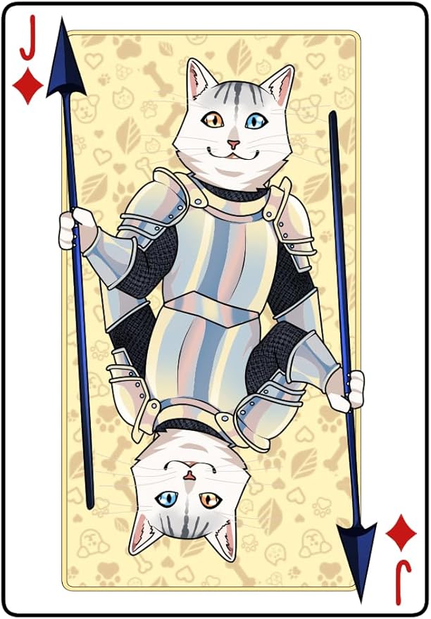 Cat Playing Cards Themed Deck for Adults - Collectible Card Games for Teens, Women and Men - Card Games For Adults on Family Game Night - 54 Cards for Solitaire or Poker - Fun Gifts for Cat Lovers