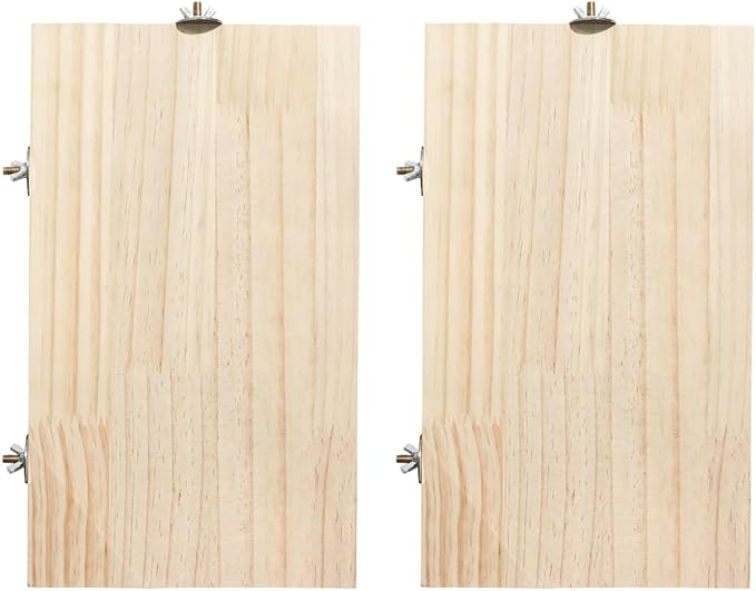 Chinchilla Wooden Platform Ledge 13 × 8 ’’ Bird Perch Stand Shelf 2PCS Large Platform for Ferret Rabbit Guinea Pig Conure Hamster Parrot Macaw Cockatiel