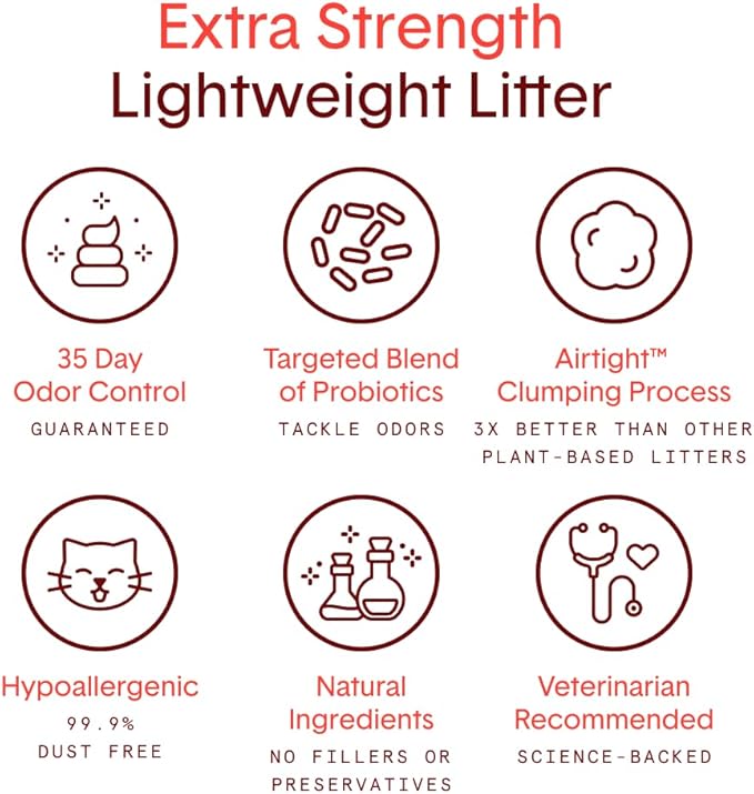 Boxie Extra Strength Cat Litter, Lightweight 35-Day Odor Control, Clumping, 11.5lb