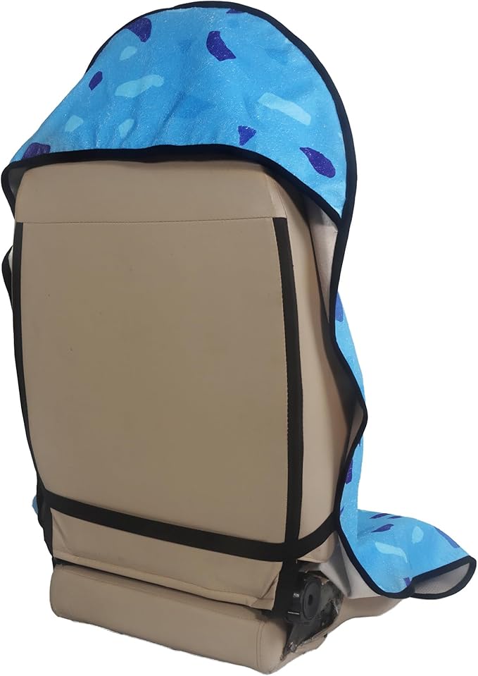 Car Seat Cover Protector Front Seats,for Gym Workout,Running,Swimming,Beach and Hiking,Waterproof Sweat Towel Bucket Seat Covers for Cars SUV Trucks (Blue Marbling, 2Pcs)