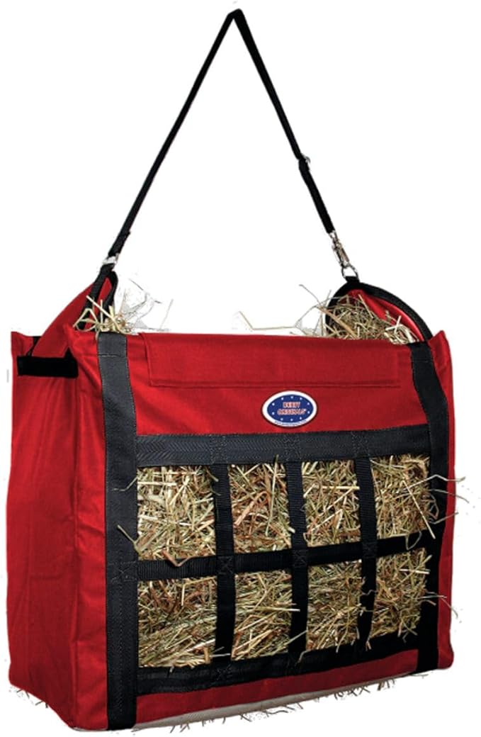 Derby Originals Top Load Hay Bag with Super Tough Bottom and 6 Month Warranty (Red/Black)