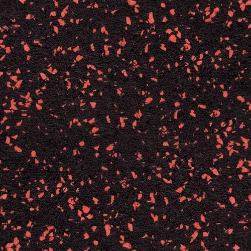 American Floor Mats - Extreme Rubber Gym Tiles - 1 Inch Thick Colorful - Superior Shock and Sound Absorbing - 10% Red - 2' x 2' Single Tile (Covers 4 Sq Ft)