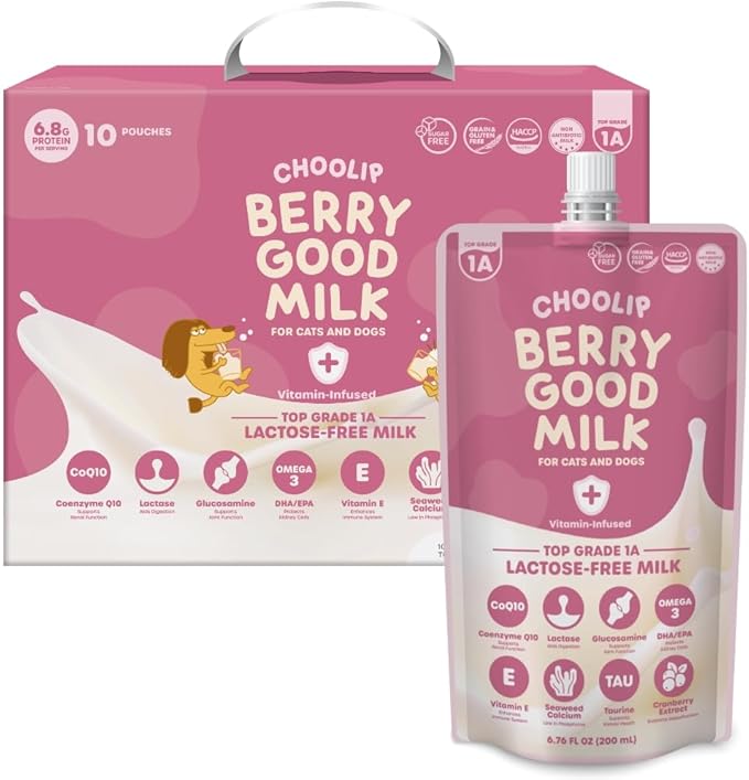 Bundle | Berry Good Milk 10pk Vitamin-Infused + 49 Variety Squeeze Vita Sticks with Essential multivitamins [Both Products are for Cats & Dogs of All Life Stages]