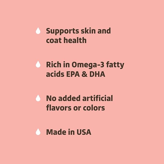 Amazon Brand - Wonder Bound Wild Alaskan Salmon Oil - Skin and Coat Support, Omega 3 Supplement for Dog and Cat , 16 fl oz