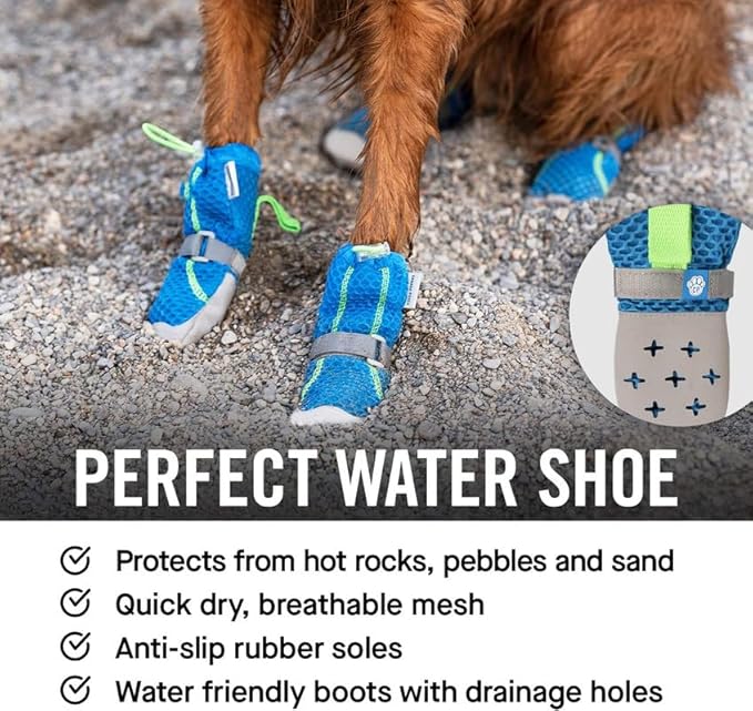 Canada Pooch Dog Boots for Hot Pavement - Dog Boots & Paw Protectors with Anti Slip Rubber | Water Friendly, Breathable Dog Shoes for Hot Days, Great for Dogs Grey - Size 6