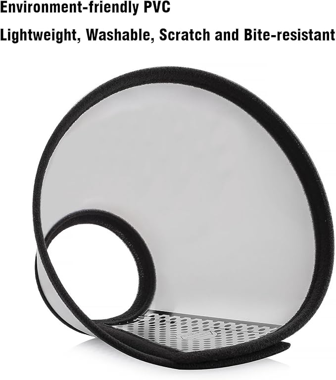 Depets Adjustable Recovery Pet Cone E-Collar for Cats Puppy Rabbit, Plastic Elizabeth Protective Collar Wound Healing Practical Neck Cover, Neck Girth 8.1 in