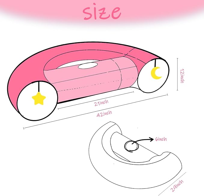 Cat Tunnel, Large Indoor Durable Collapsible Interactive Cat Tube with Peek-A-Boo Hole, Hanging Toys, and Crinkly Paper Lining - Cute Tunnel for Cats, Kittens, Puppies & Rabbits, Pink