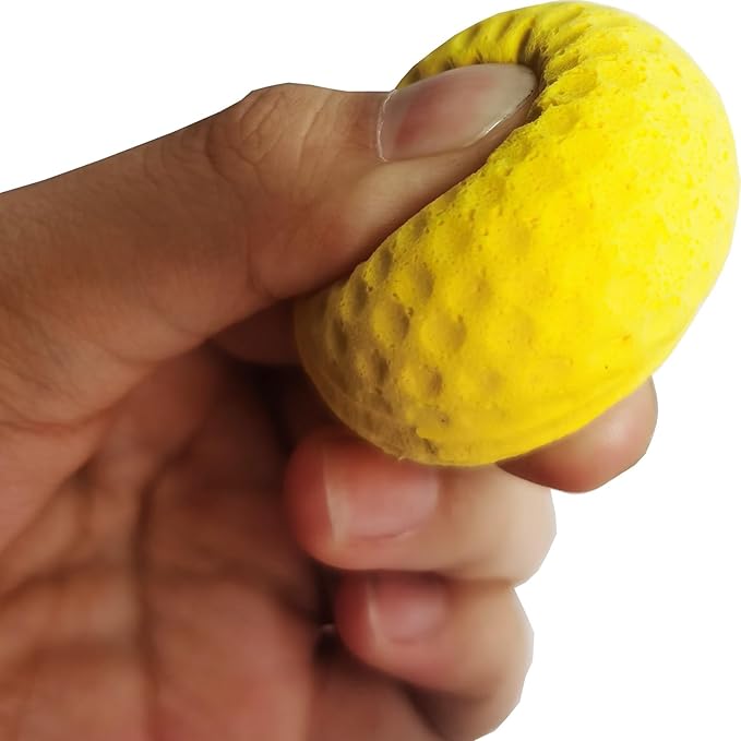 Cat Golf Balls for Indoor Cats Toy Ball Kitten Toys Interactive Cat Ball Sponge Foam Sponge Soccer Balls (Yellow)