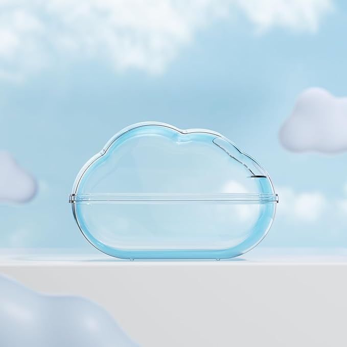 BUCATSTATE Hamster Sand Bath Container Transparent Hamster Dust Bath Kit Dwarf Toilet with Scoop Set Cage Accessories for Small Animals, Gerbil, Syrian Hamster, Mouse (Blue, Medium)