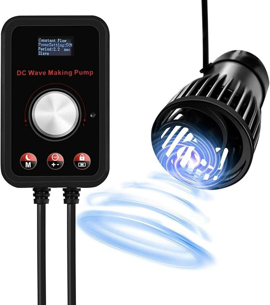 CONQUERALL 520-2600GPH 15W Wave Maker for Aquarium 24V DC Fish Tank Wave maker Sine Wave Technology Large Flow and Ultra Quiet Suit for Freshwater and Saltwater