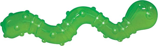 Catstages OrkaKat Wiggle Worm Cat Chew Toy – Catnip Dental Toy for Kittens and Cats, Orange Rubber with Ridges