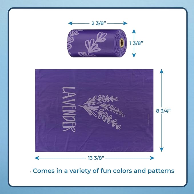 Best Pet Supplies Dog Poop Bags for Waste (150 Bags) Refuse Cleanup, Doggy Roll Replacements for Outdoor Puppy Walking and Travel, Leak Proof and Tear Resistant, Thick Plastic - Assorted Colors