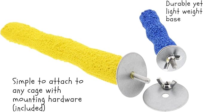 Comfort Grip Safety Perch for Bird Cages - Pedicure Perch for Birds to Keep Nails and Beaks in Top Condition - Safe Easy to Install Bird Cage Accessories - X-Small 4.5"